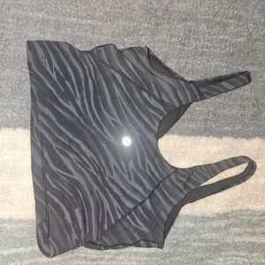 lululemon athletica Gray Zebra Print Crop Top